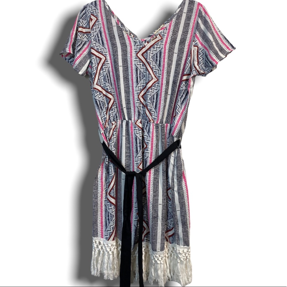 C.O.C. curvy fit kimono top womens plus size braided fringe crochet NWT